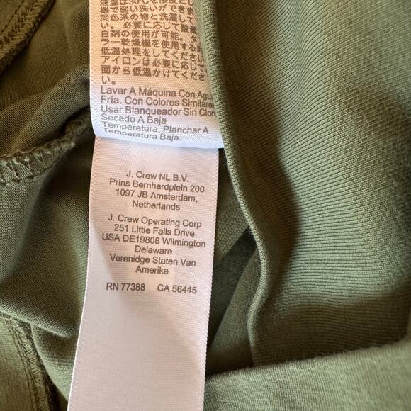 New J.Crew Green Cross-Waist Cropped Leggings - Size M - Picture 4 of 6